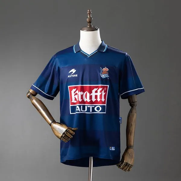 Camiseta de fútbol Real Sociedad 1999/00 VISITANTE MANGA CORTA VERSION FAN